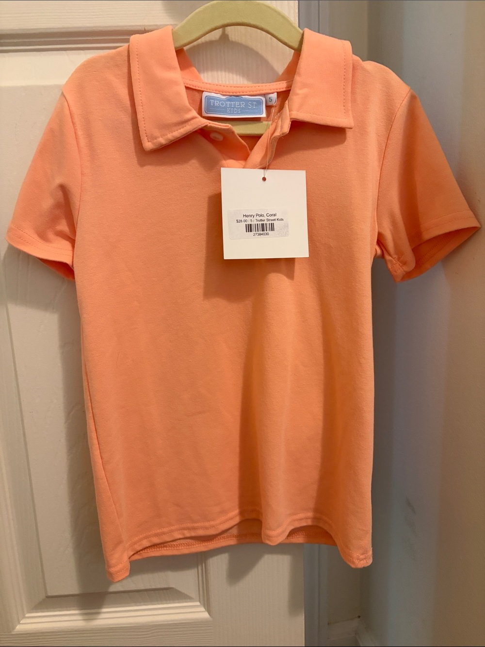Trotter St. Kids' Coral Polo Shirt